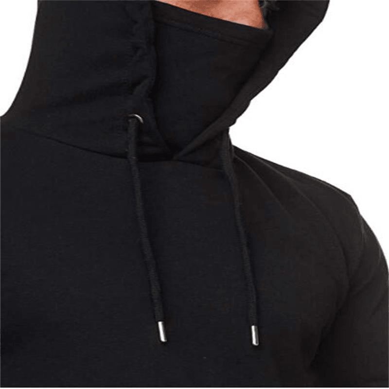 Men'S Solid Color plus Fleece Hoodie Sweatshirt