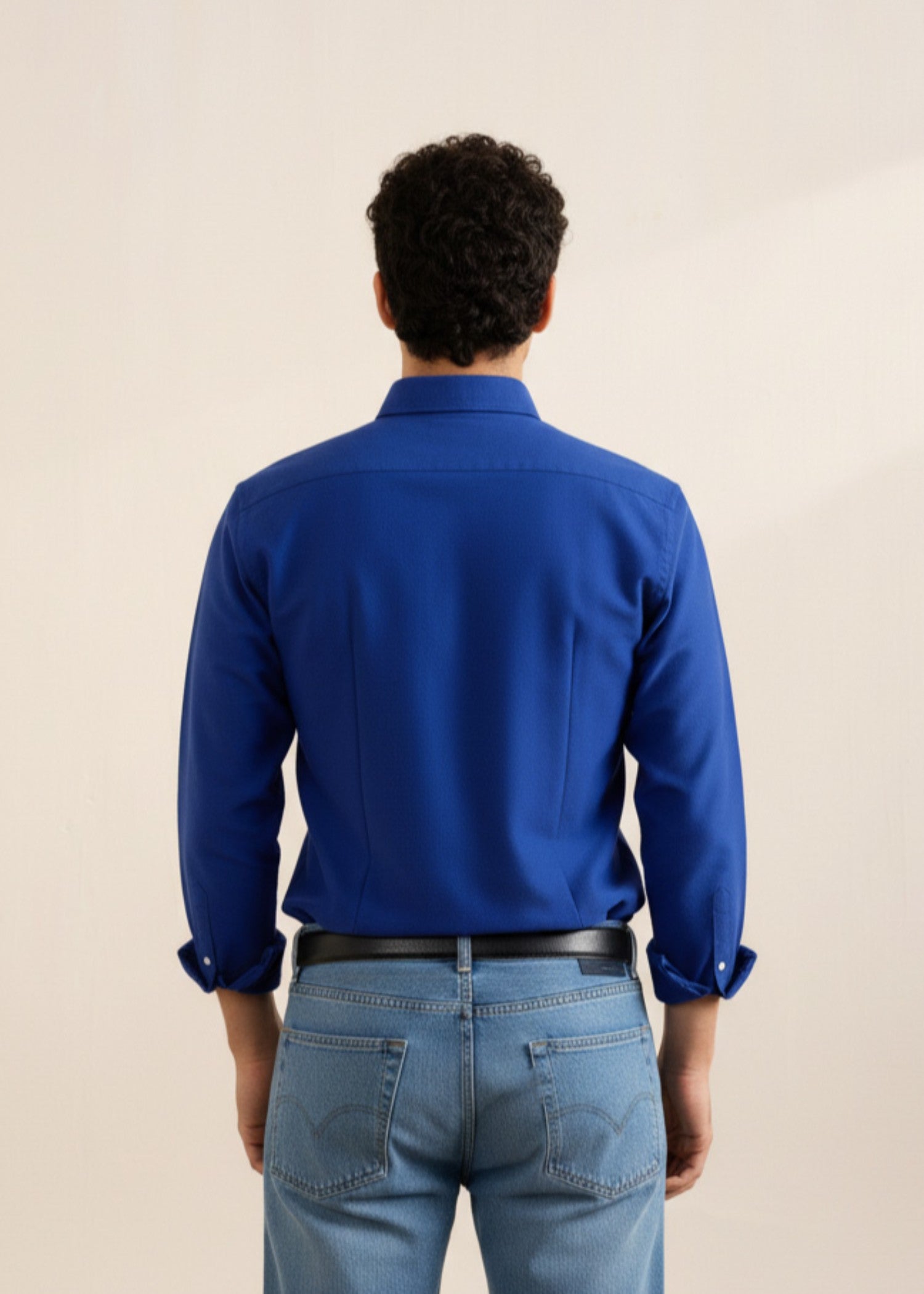 cotton Casual Shirt in Dark blue