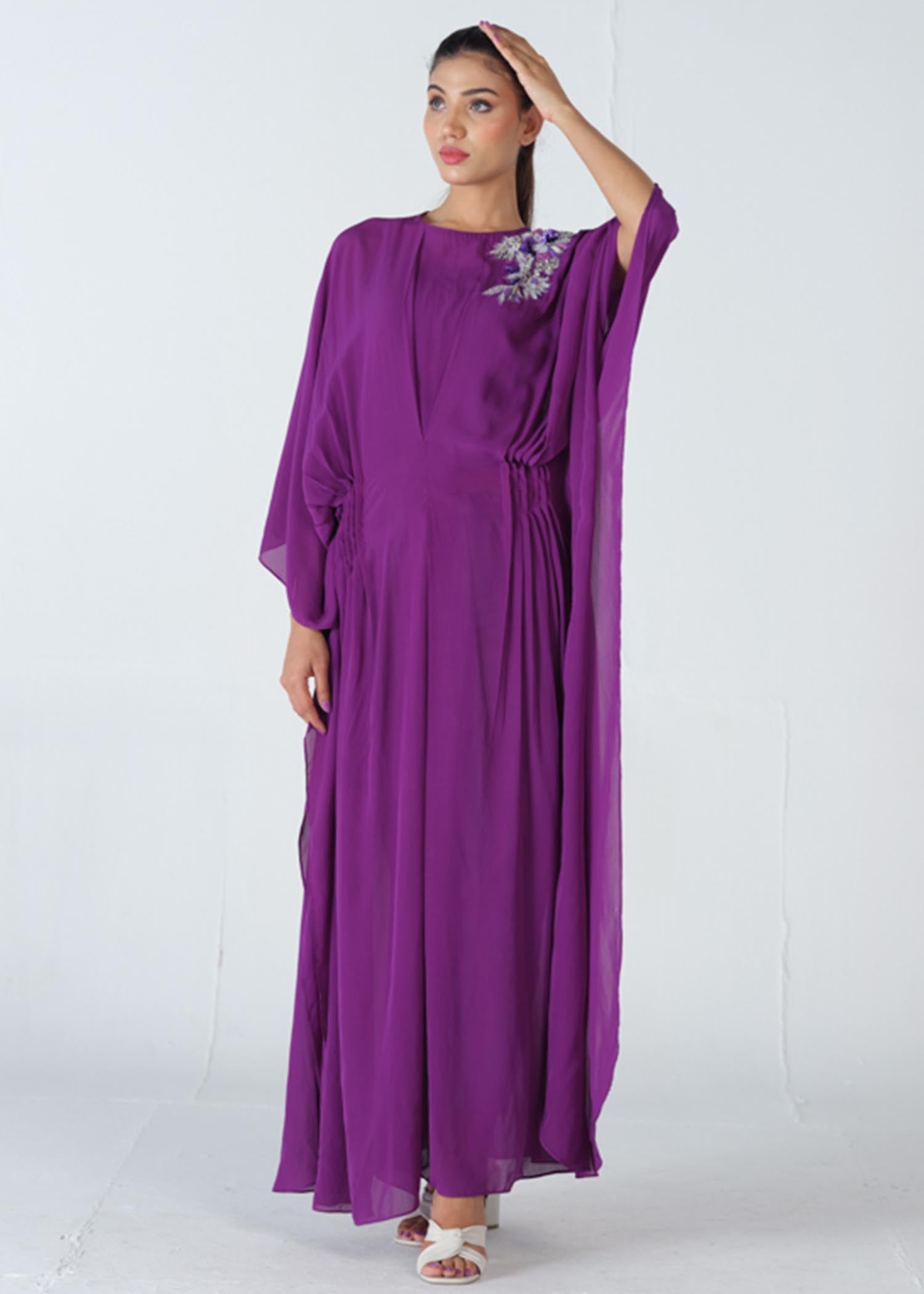 grip Kaftan in Purple