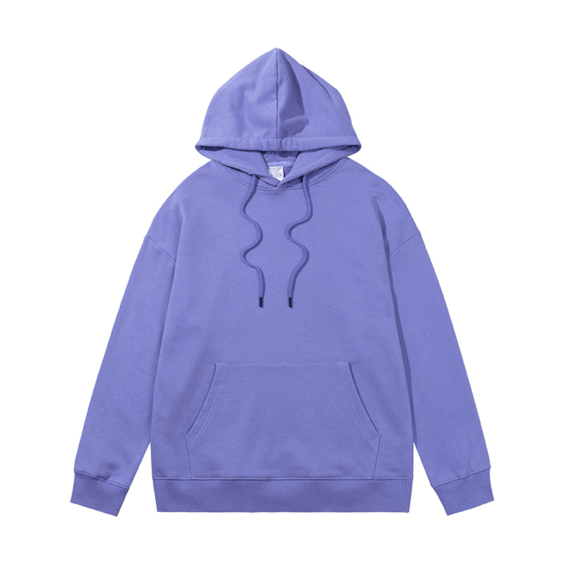 Heavy Terry Loose Hooded Solid Color Men'S and Women'S Sweater