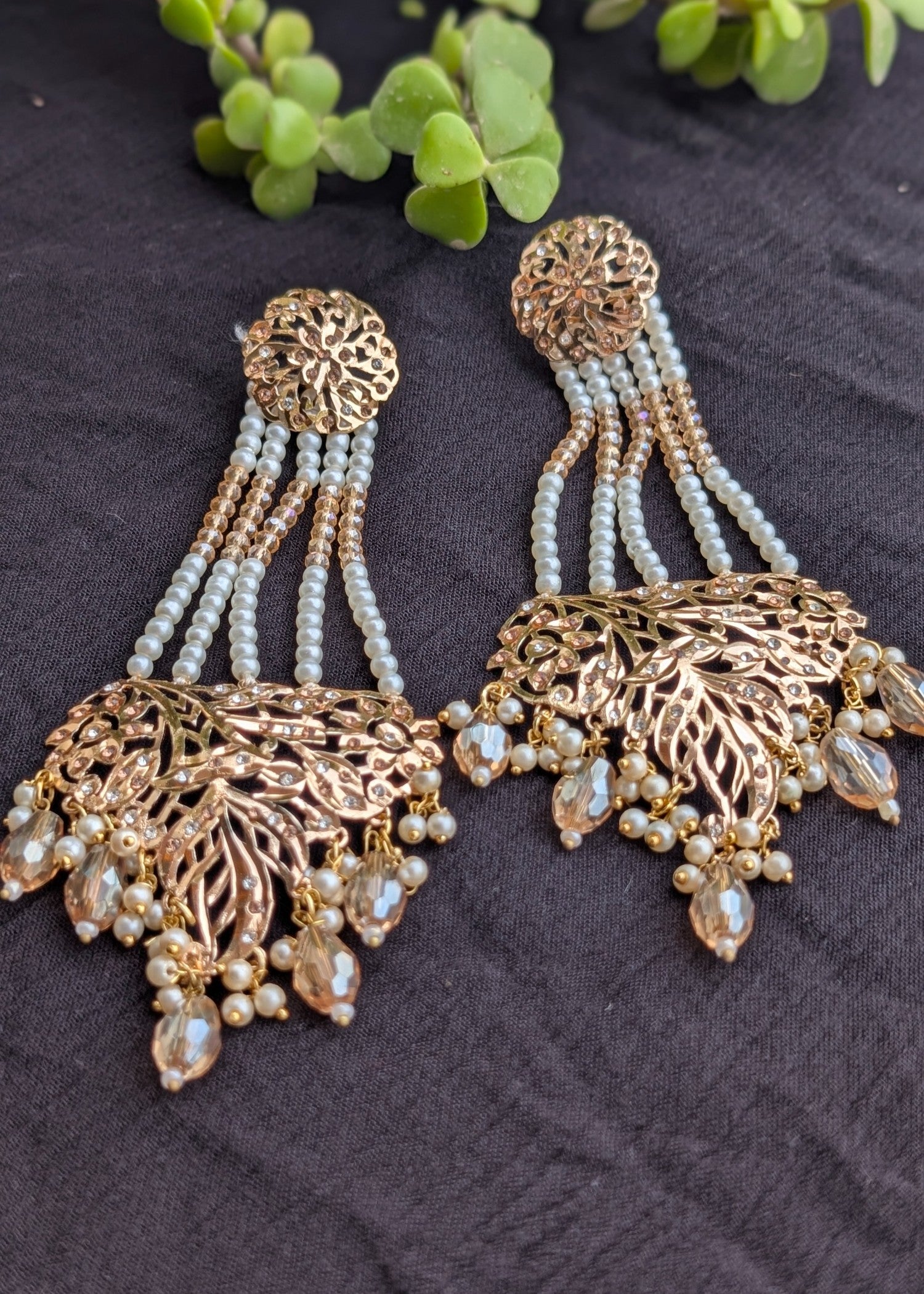 Earrings in Autumn gold Color by - Trendy Women Earrings YRU5564