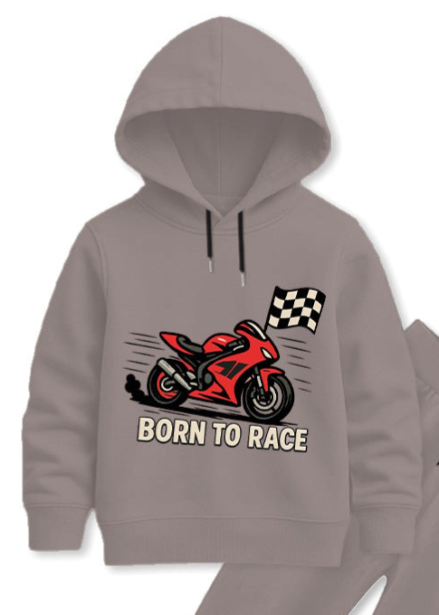 fleece Tracksuit in Warm grey