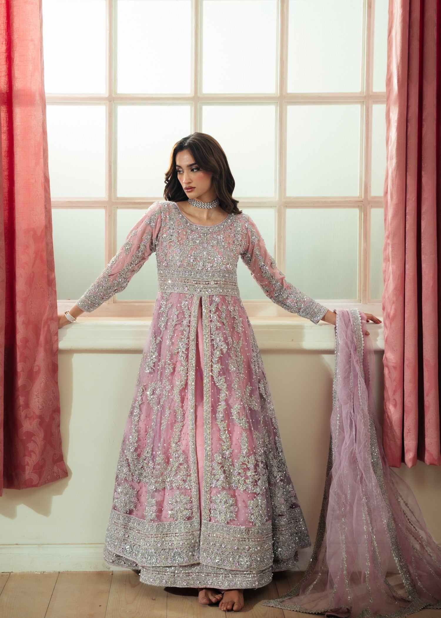 net Maxi in Pastel pink