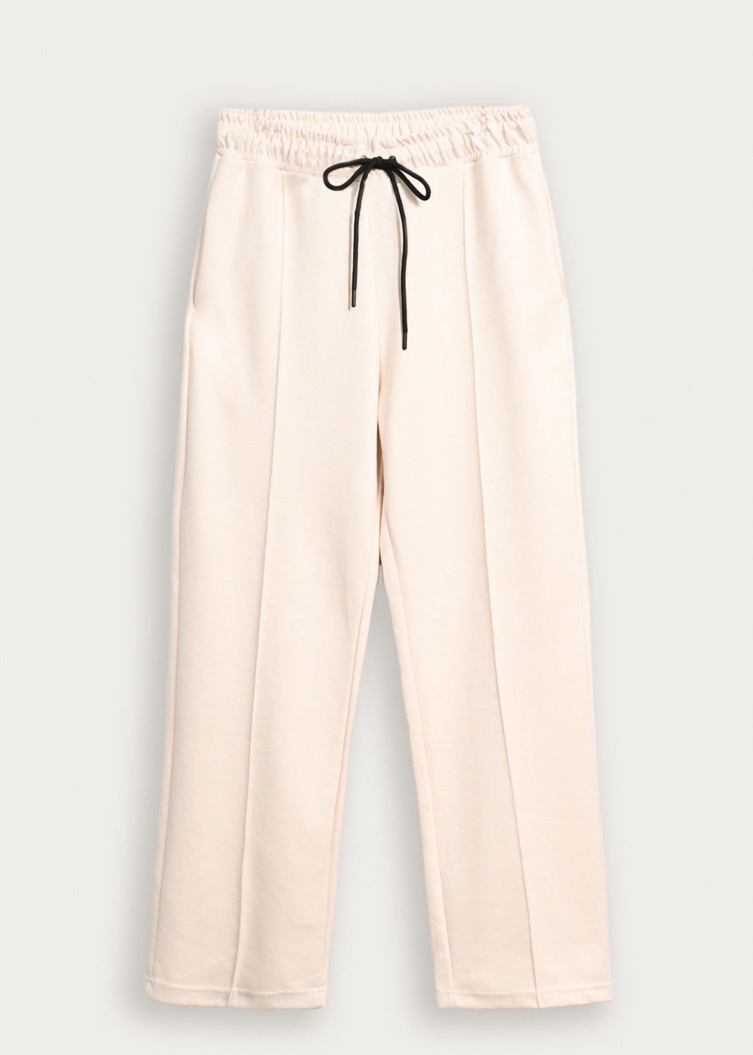 interlock knit Trousers in Off-white