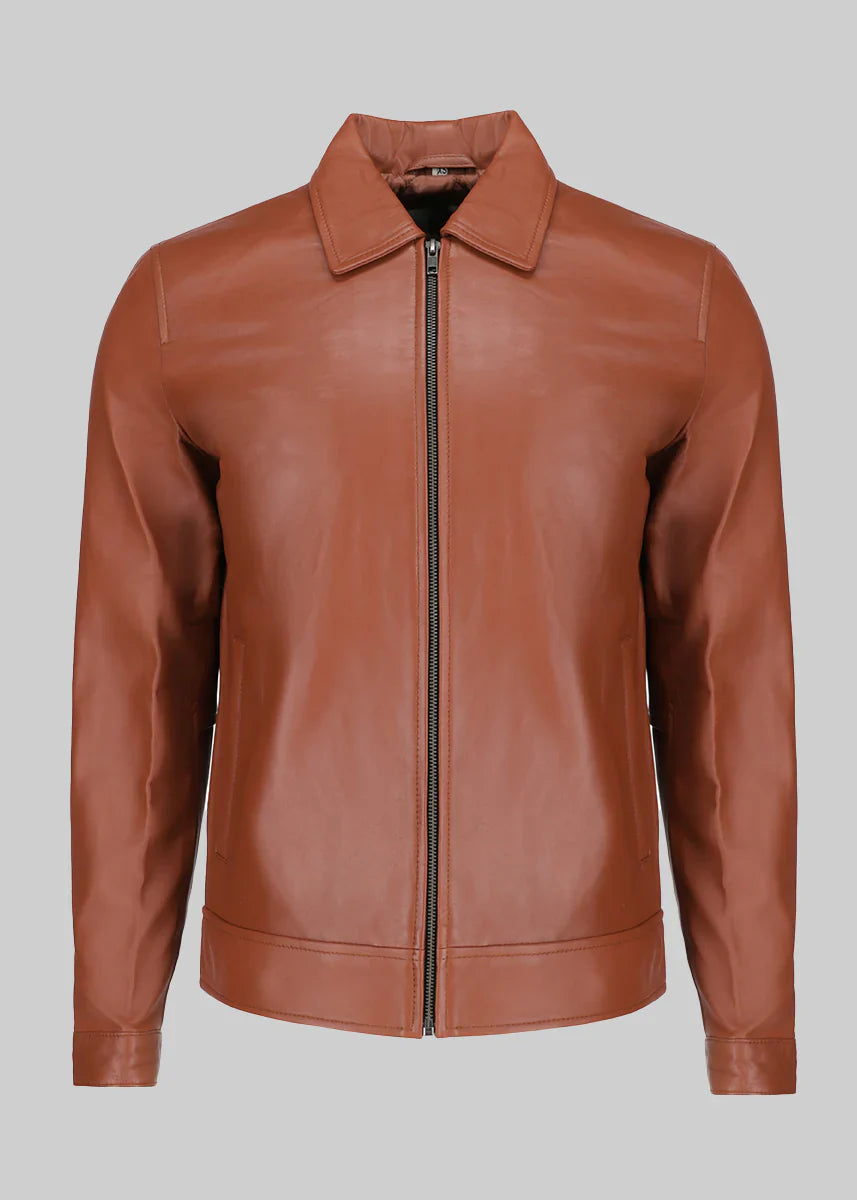 leather Jacket in Brown