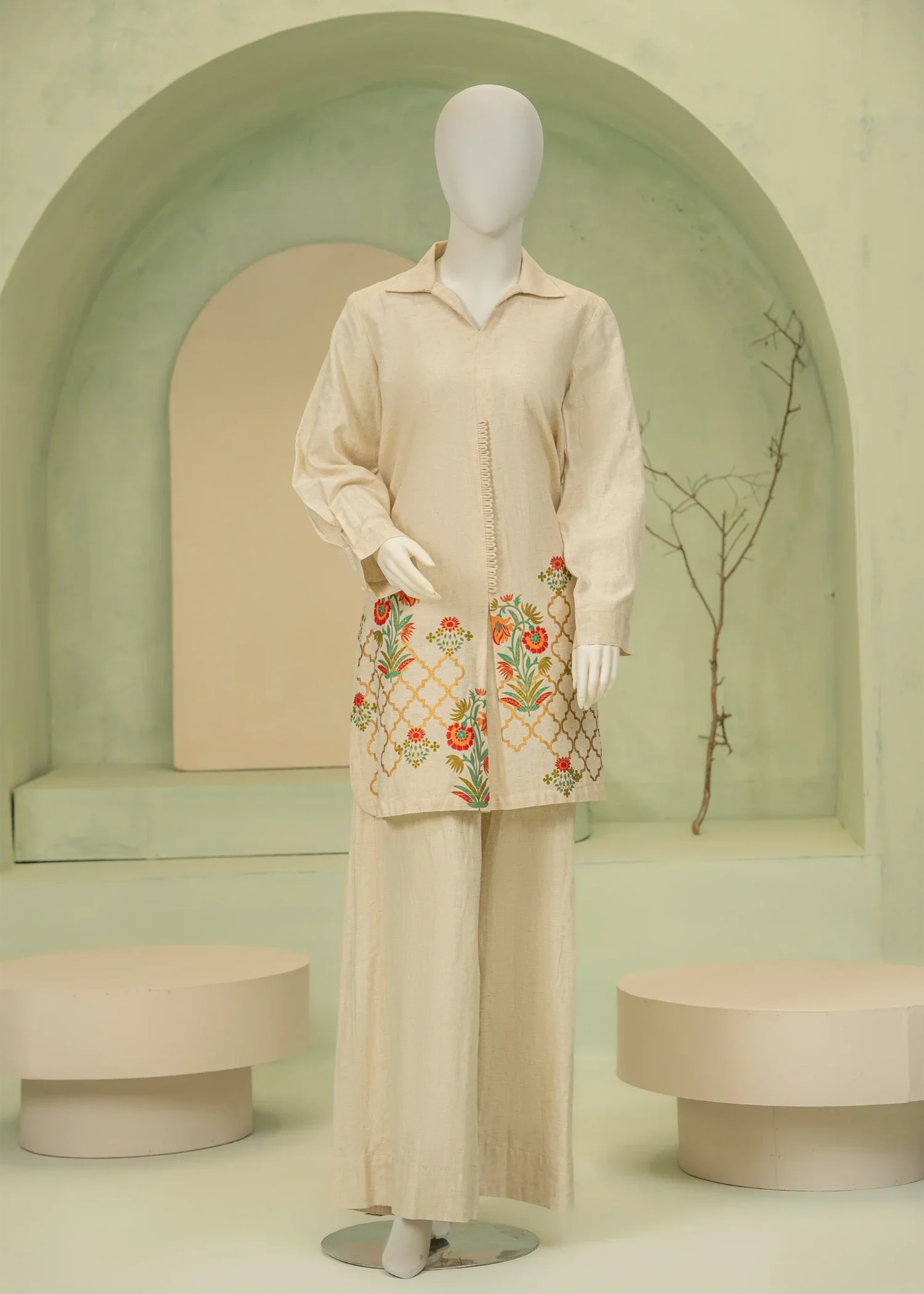 linen Co ord Sets in Cream