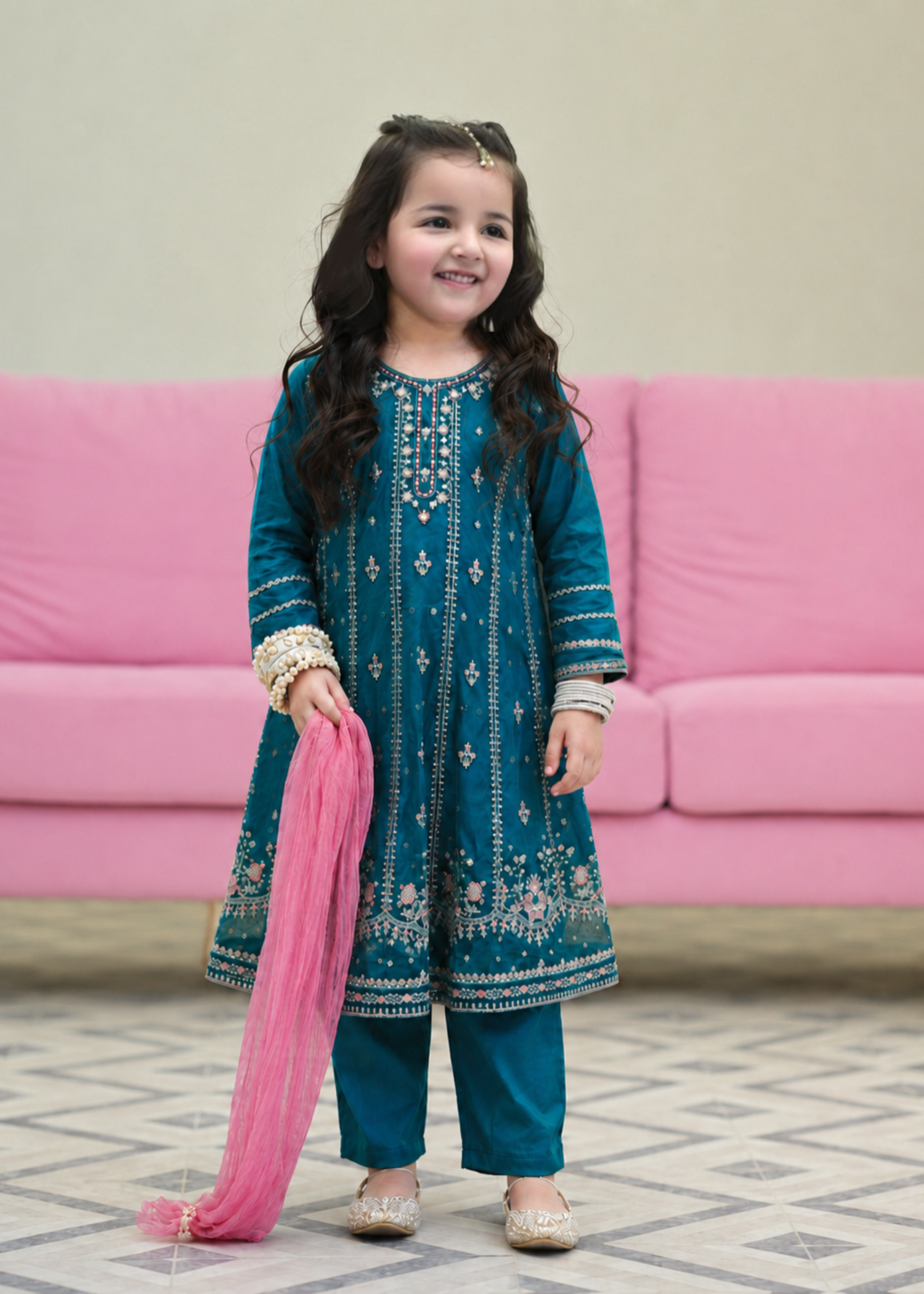 net Pishwas in Teal