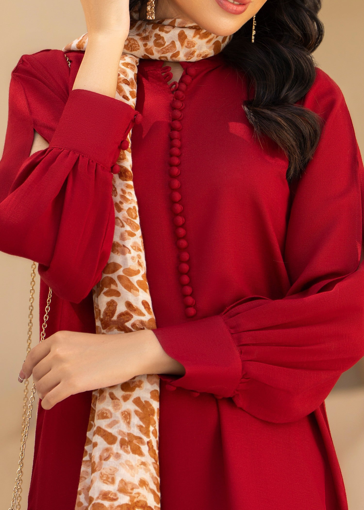 silk karandi Co Ord Sets in Carmine