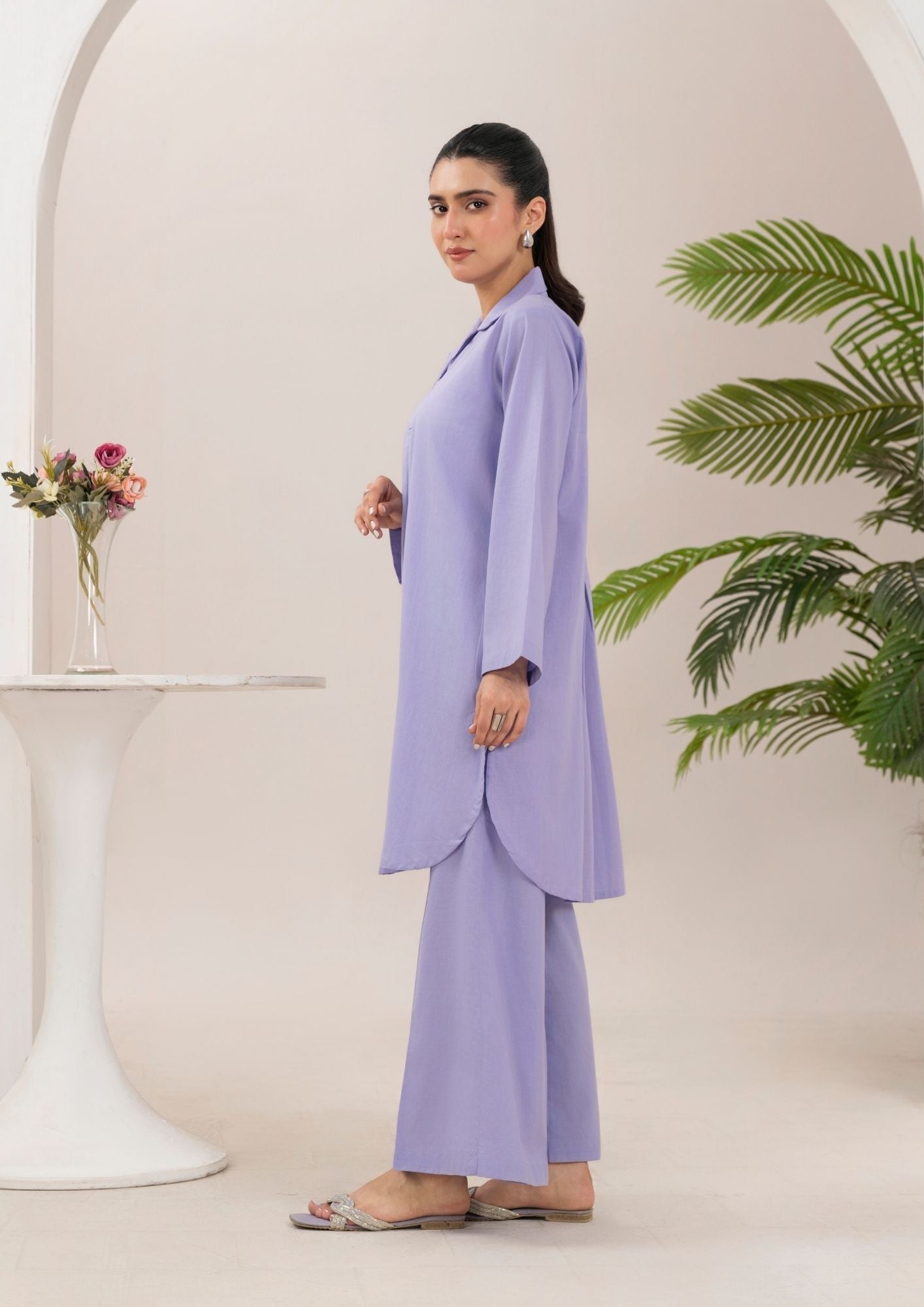 cotton Co Ord Sets in Lilac