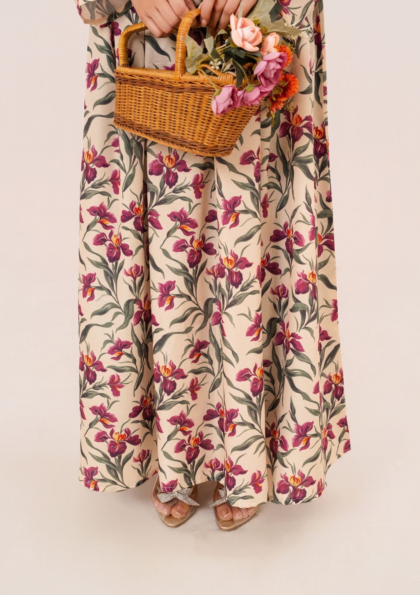 arabic lawn Maxi in Beige