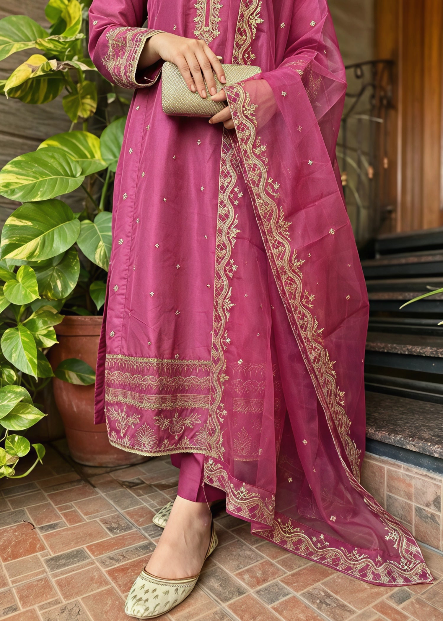 silk Maxi in Magenta