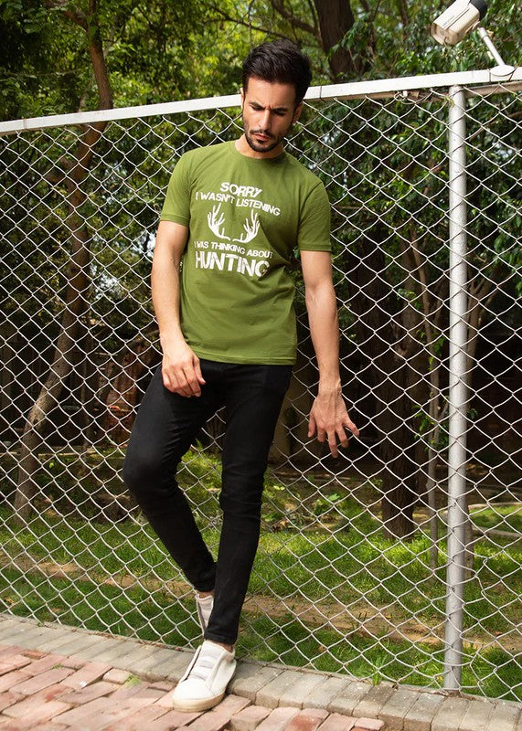 cotton T Shirt in Green