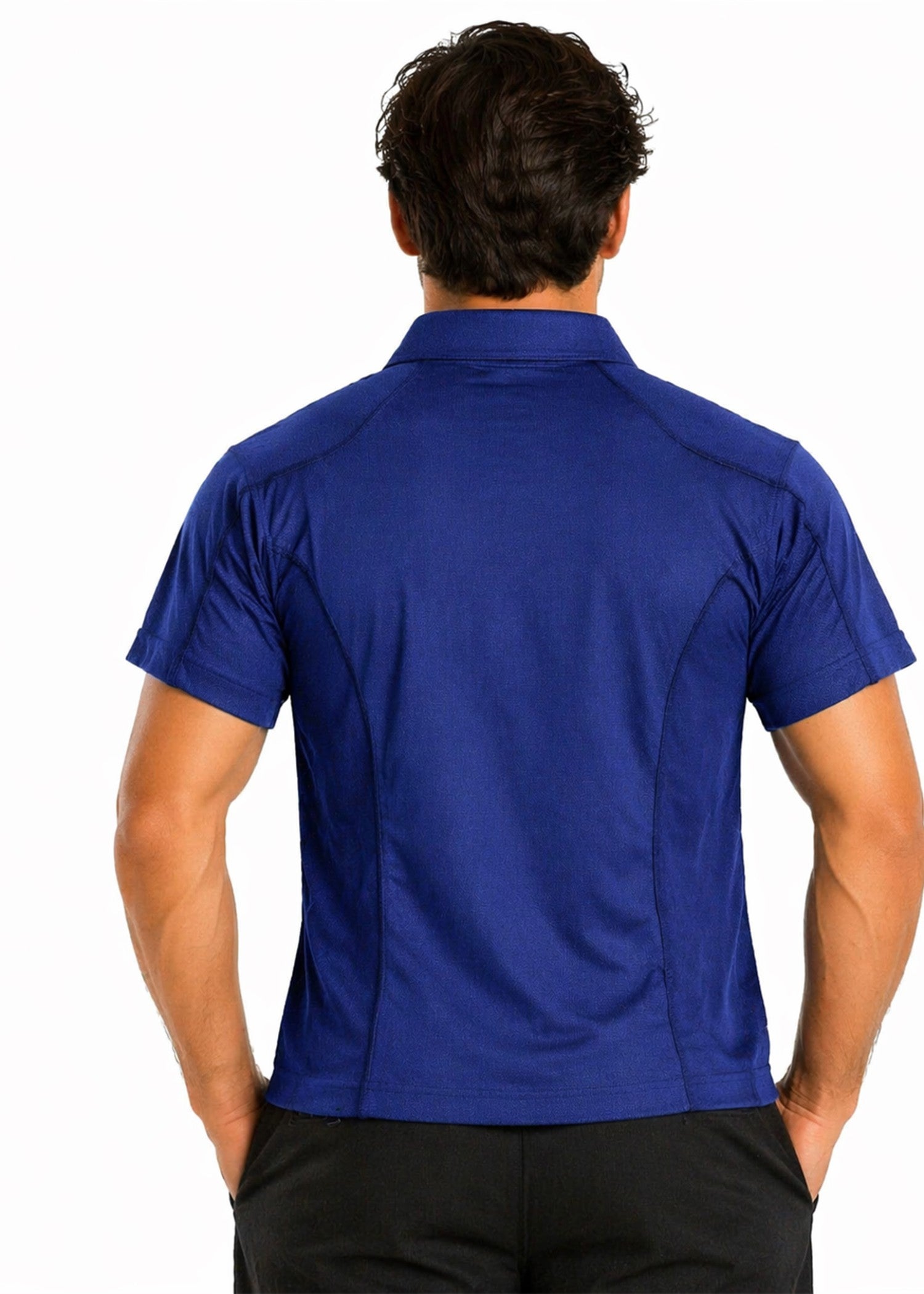 polyester Polo Shirt in Royal blue