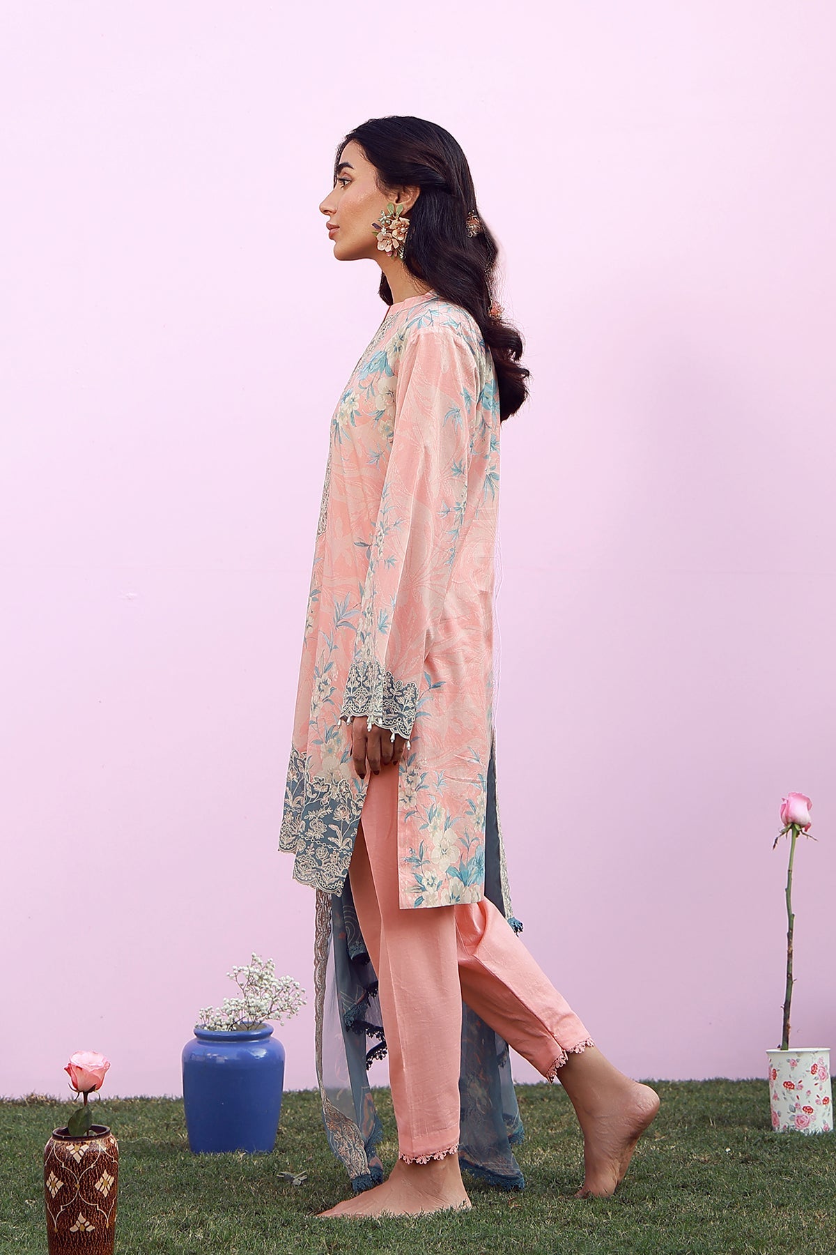 Mirha Lawn – Blush Azure
