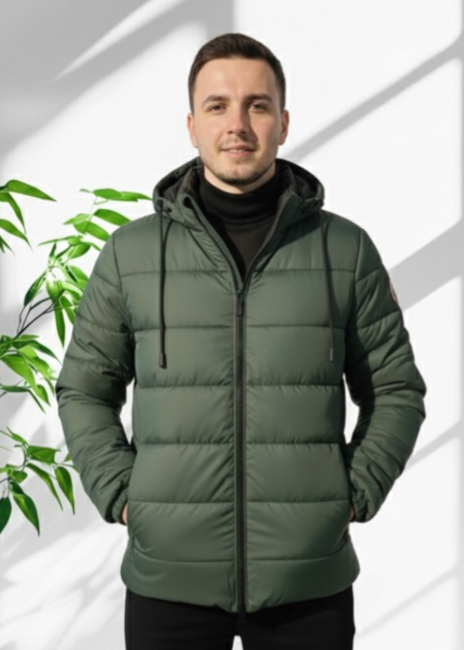 microfiber polyester Jacket in Fern green