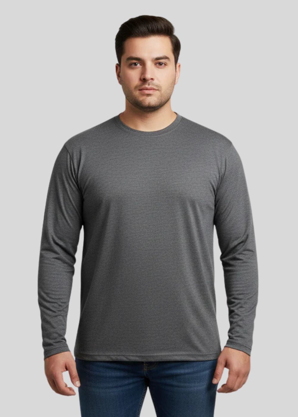 cotton jersey T Shirt in Charcoal