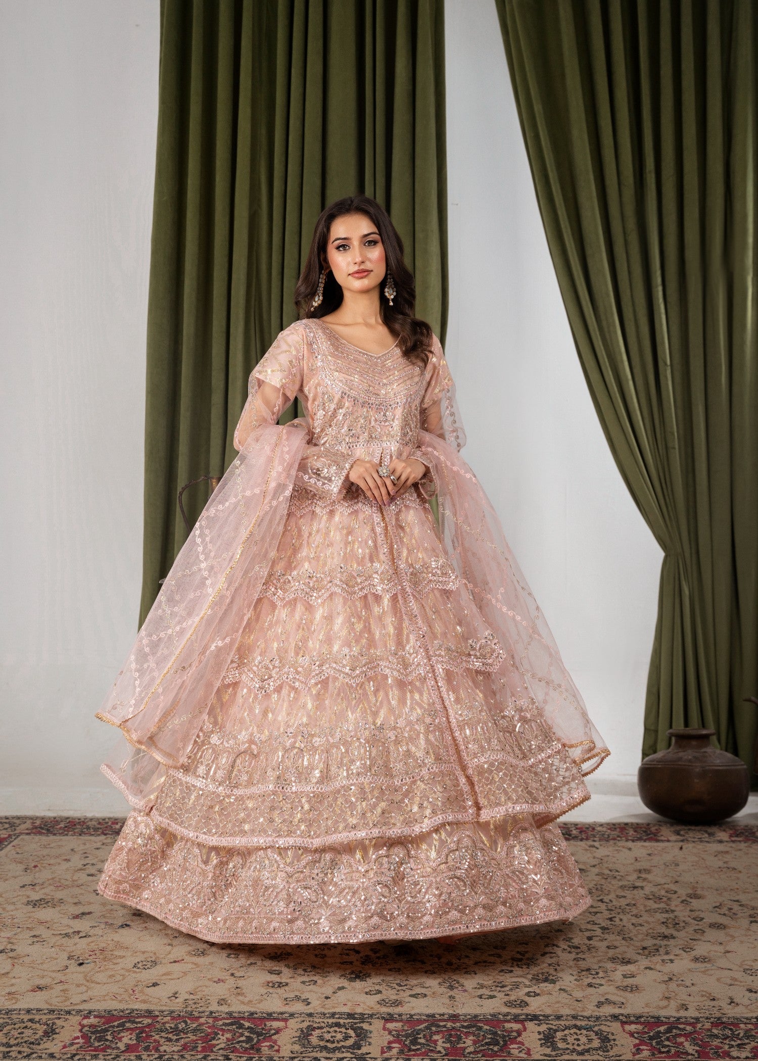 net Maxi in Peach orange