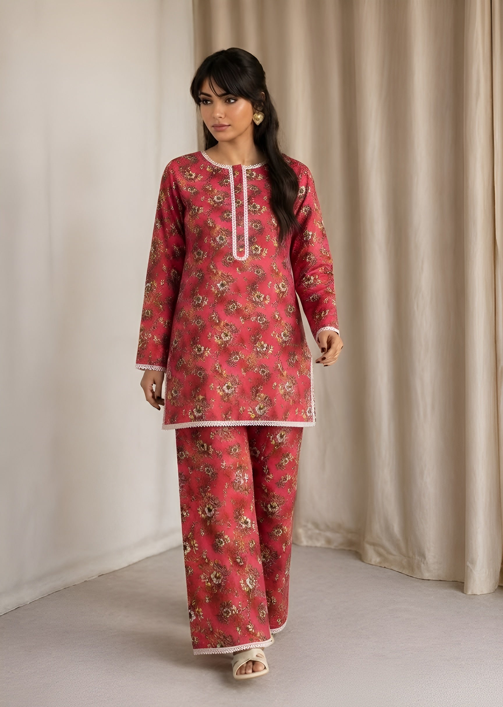 linen Co Ord Sets in Brick red