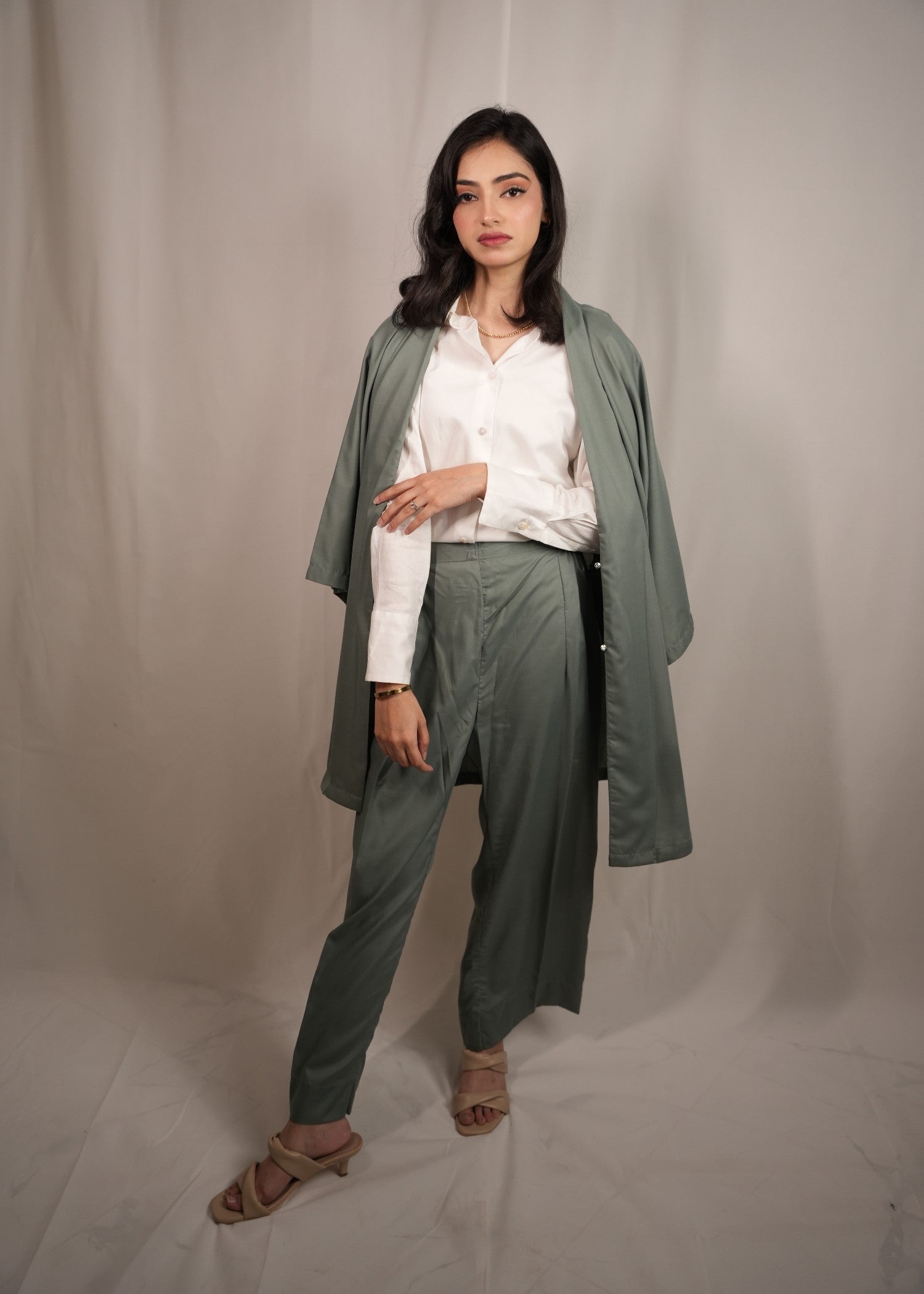 wash & wear Co Ord Sets in Sage green