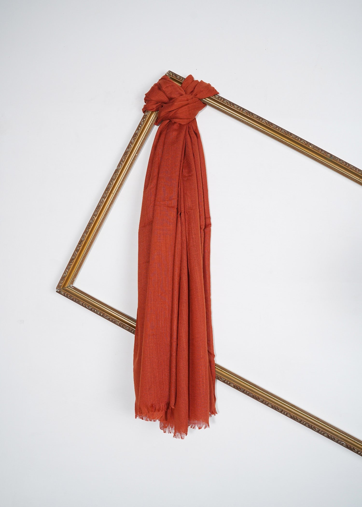 lawn Hijab in Rust red