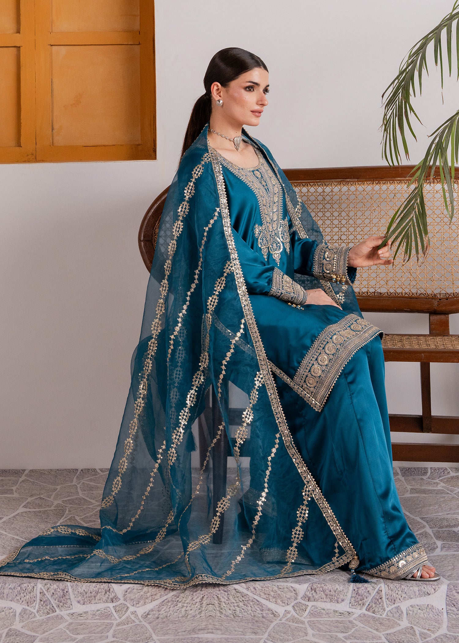 charmuse/shamooz Kurta Set in Teal