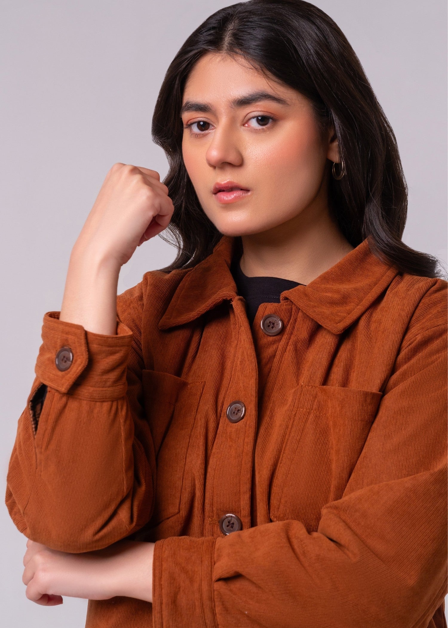 corduroy Jacket in Rust orange