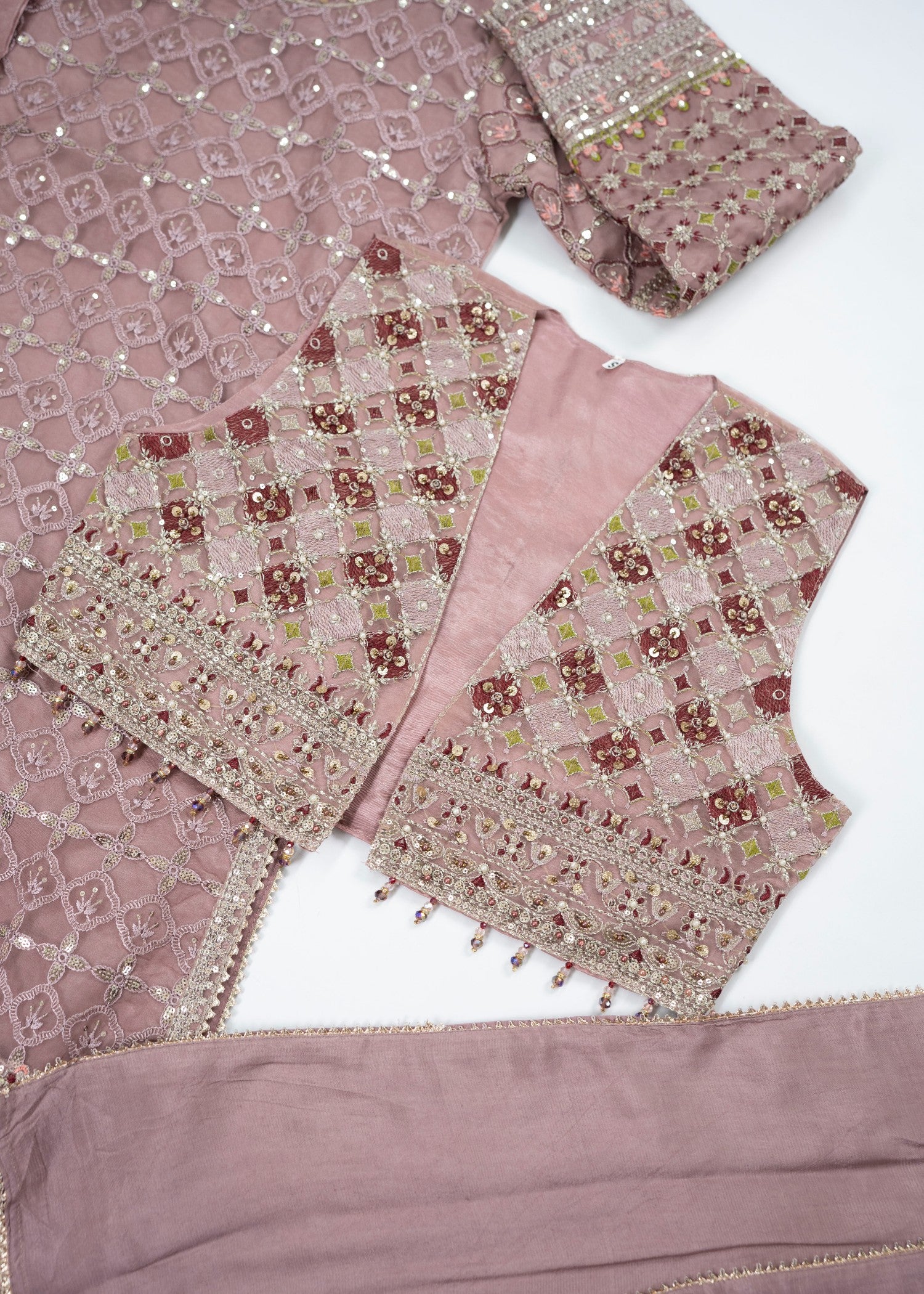 organza Jacket in Mauve pink