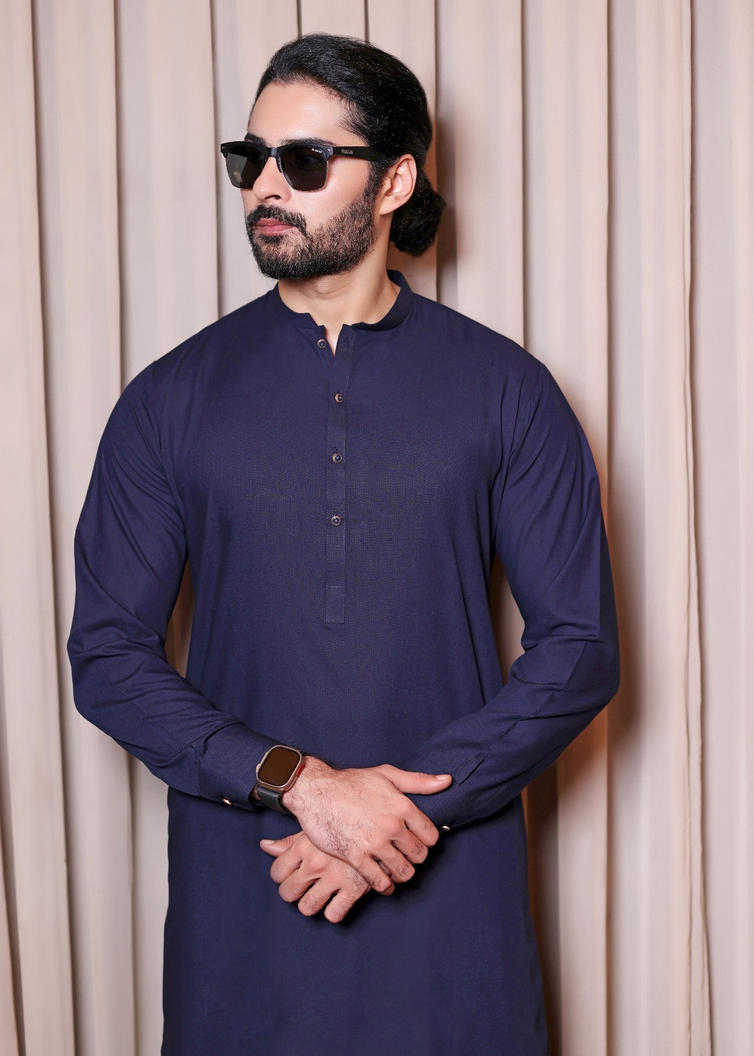 suiting Waistcoat in Blue, gold