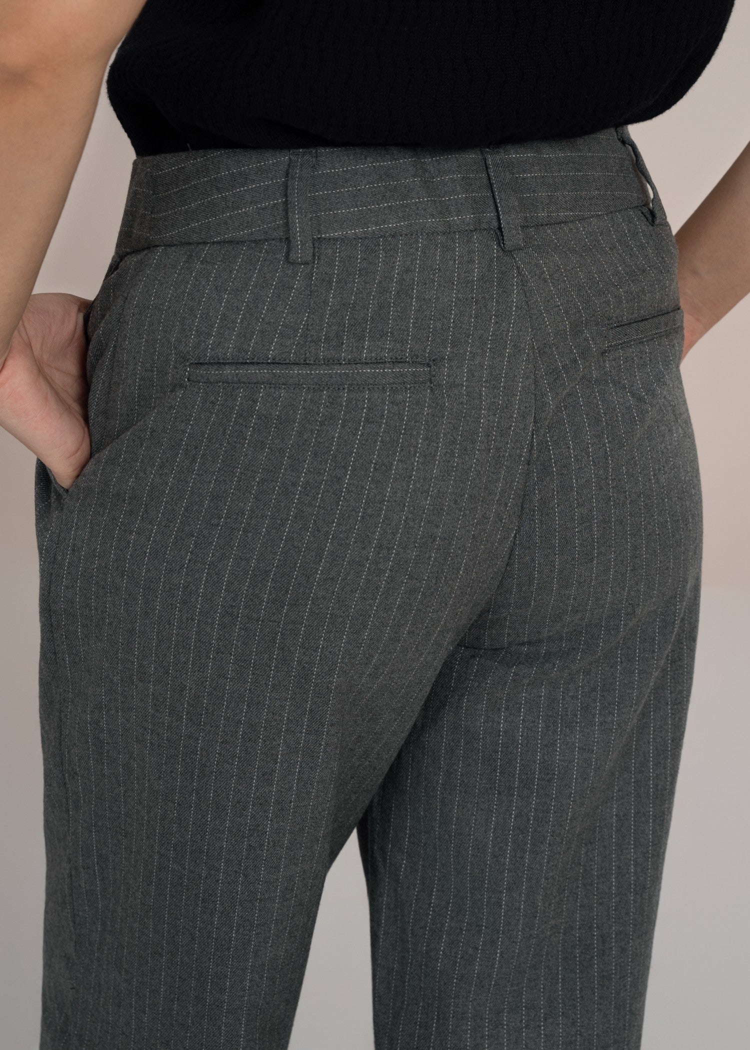 linen Pants in Grey