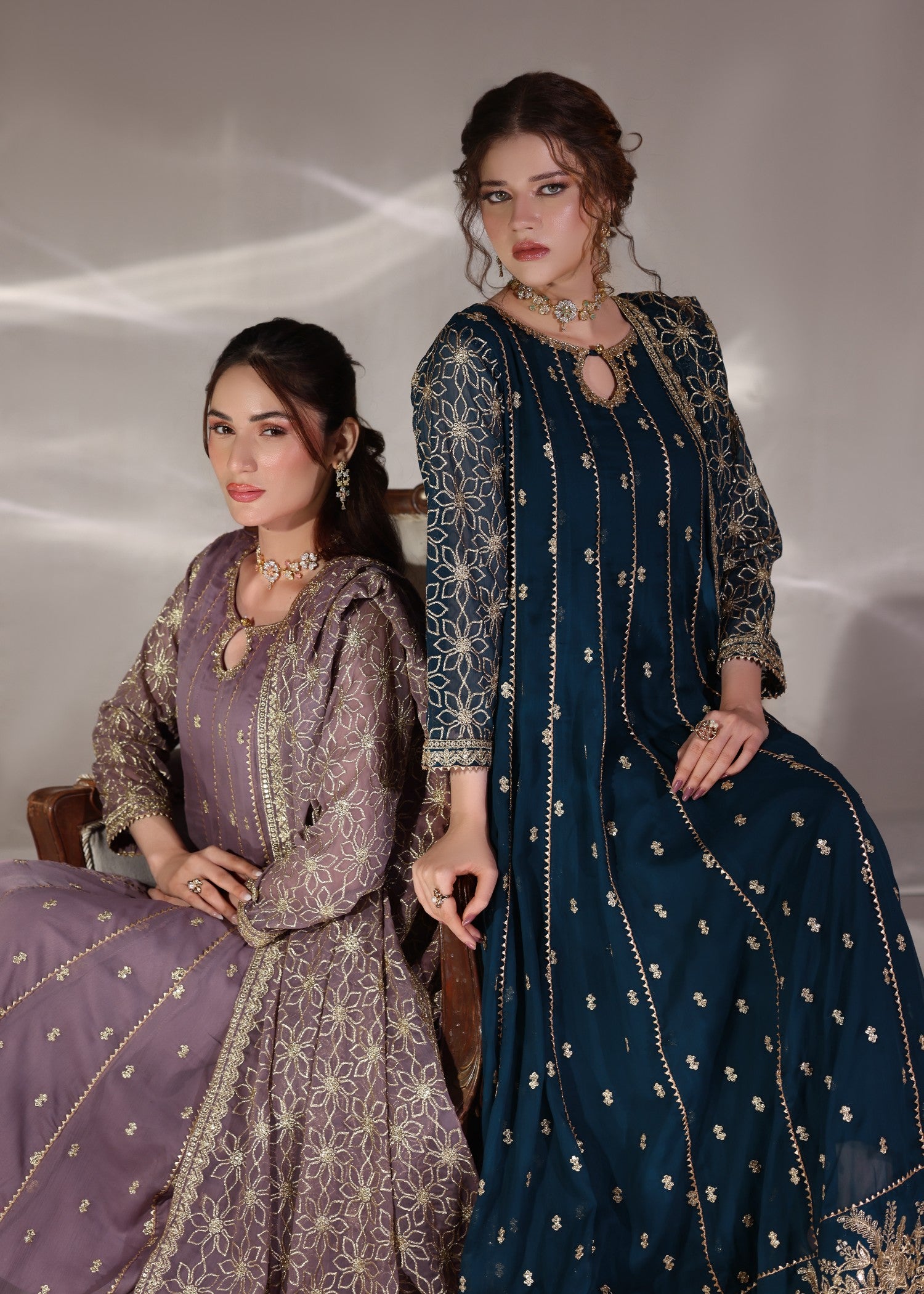 chiffon Maxi in Cobalt blue
