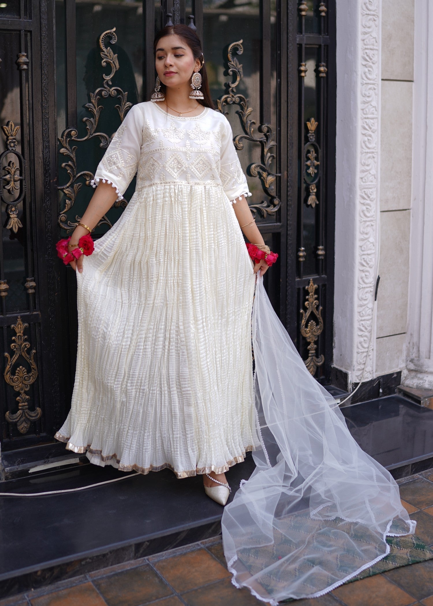 organza Maxi in Antique white