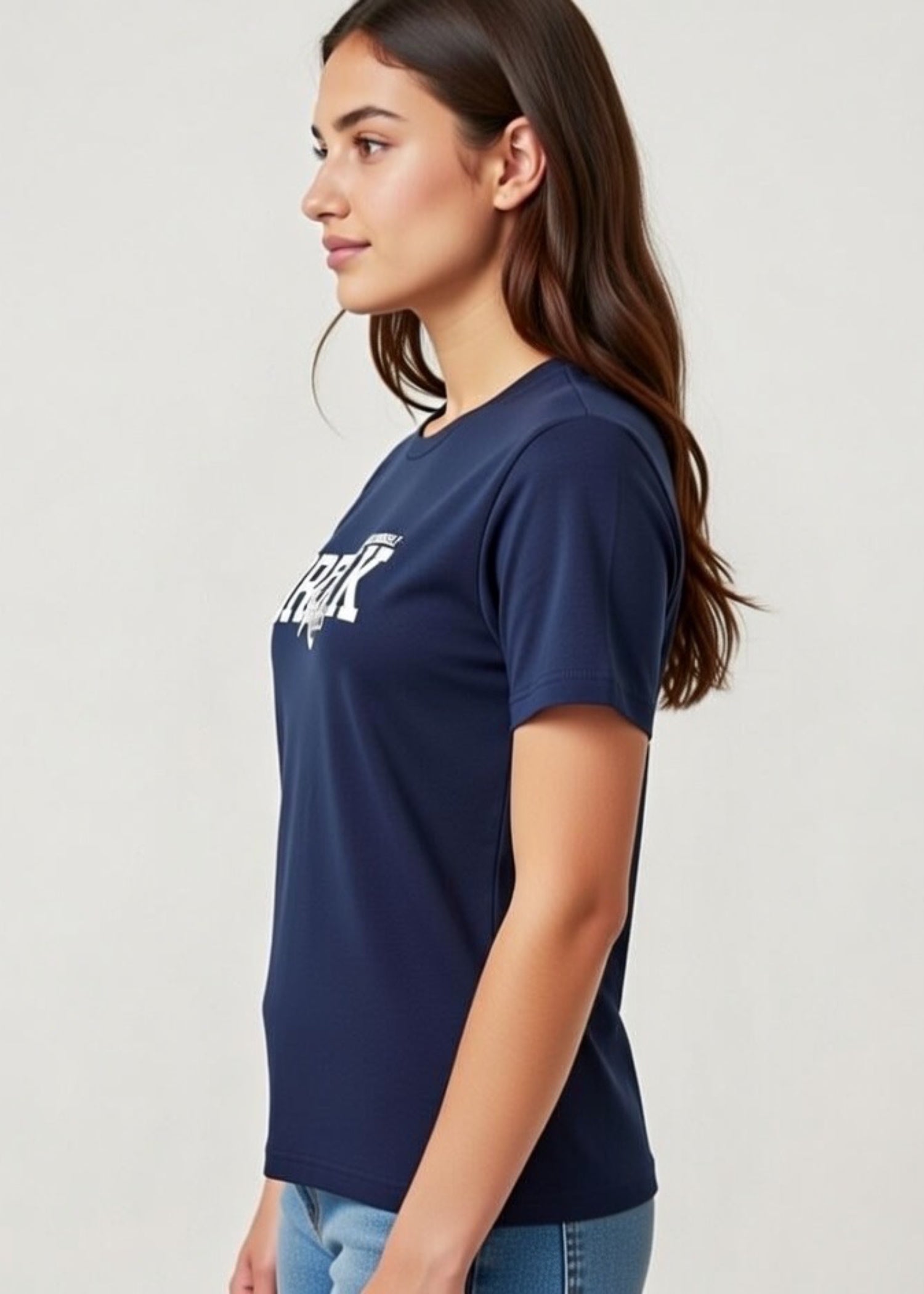 cotton T Shirt in Dark blue