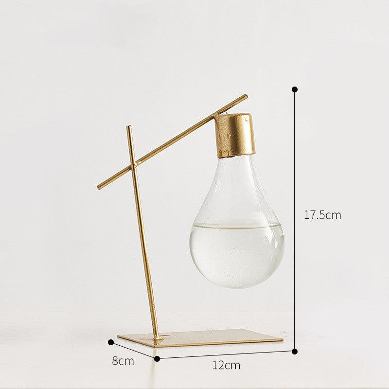 Wrought iron glass hydroponic vase