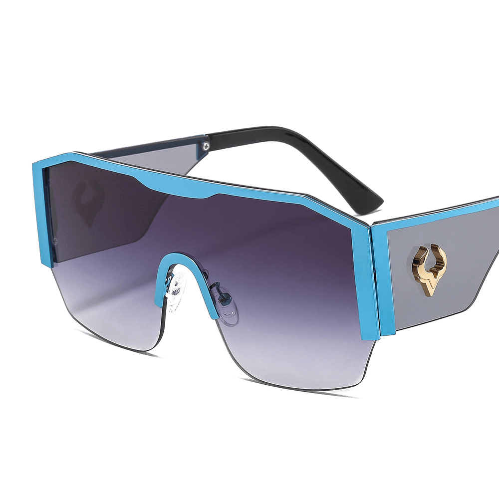 Retro Metal Modern Glamour Large Frame Sunglasses