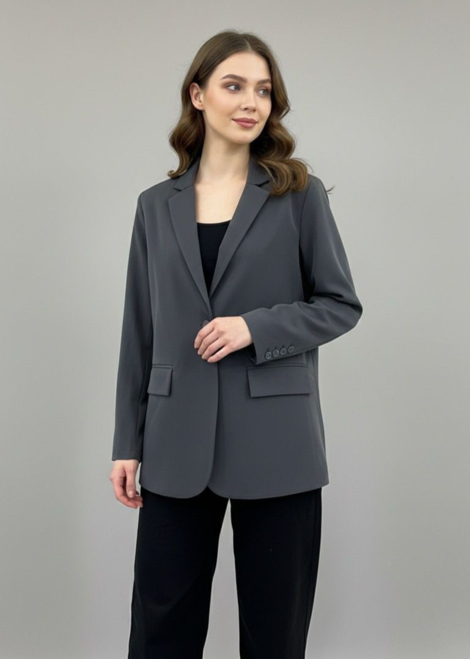suiting Blazer in Dark grey