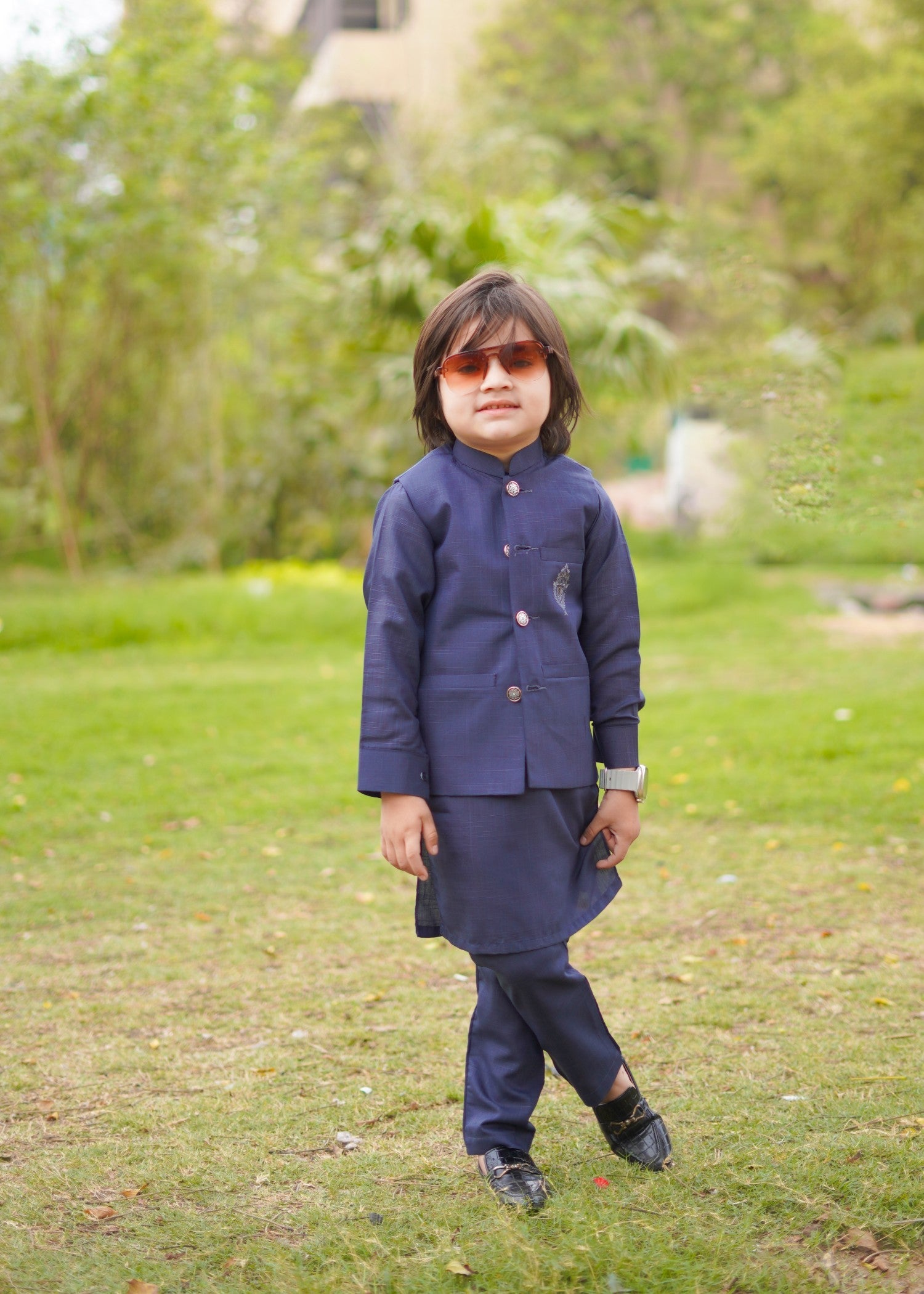 wash & wear Waistcoat in Blue