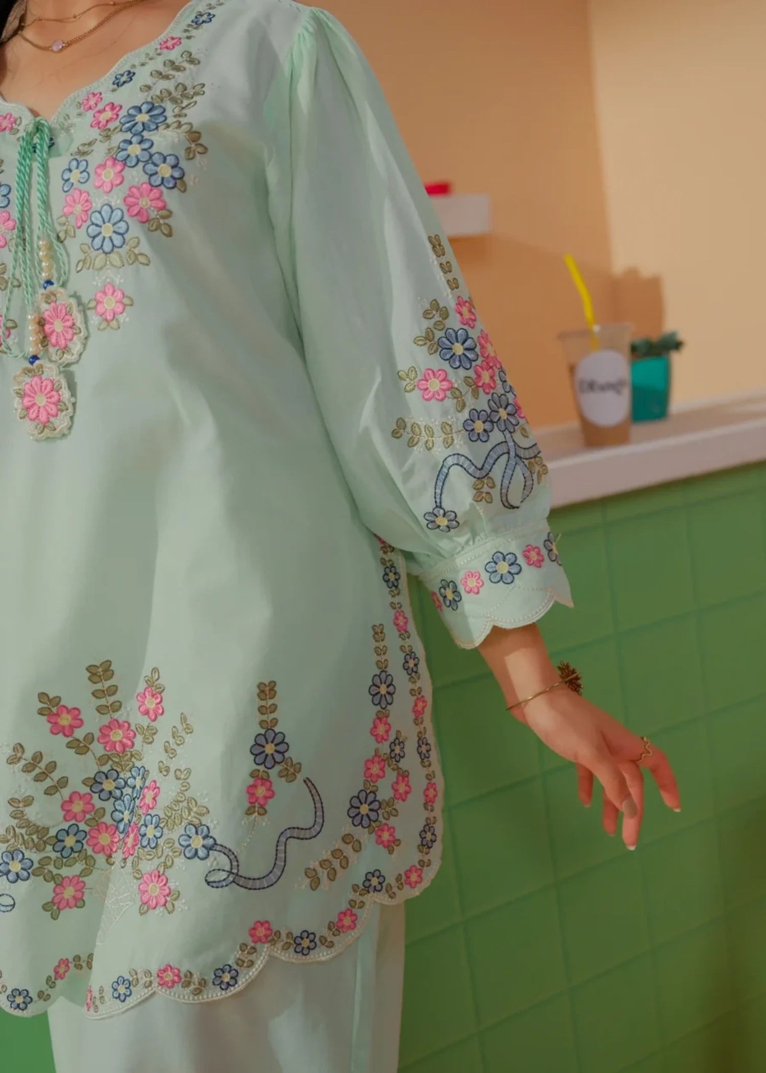 lawn Co Ord Sets in Powder blue