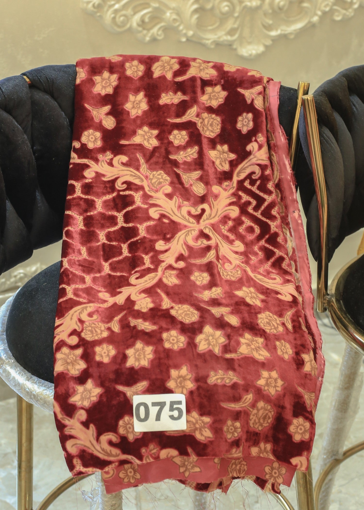 Shawl in Wine red, bone Color by - Trendy Women Shawl TYO1081