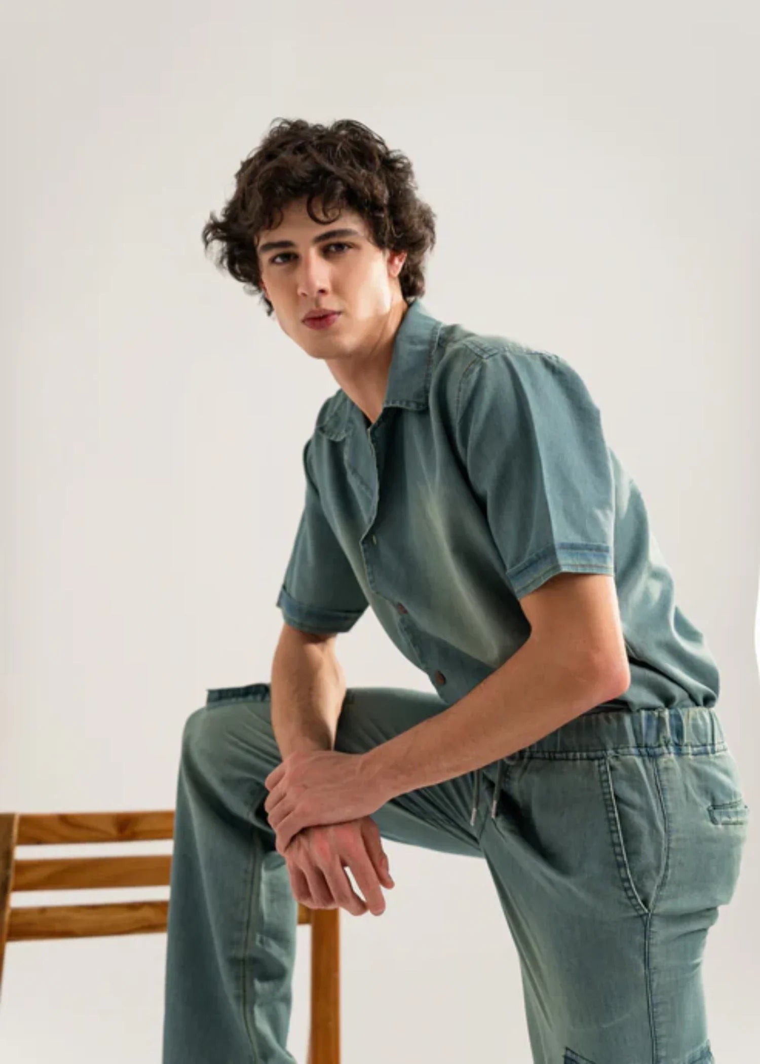 chambray Pants in Dim grey
