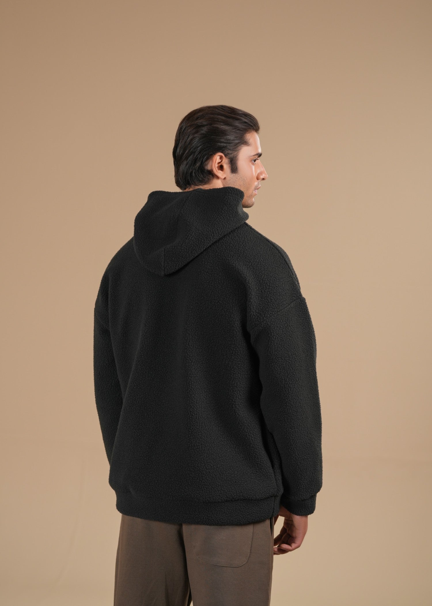 polyester Hoodie in Black
