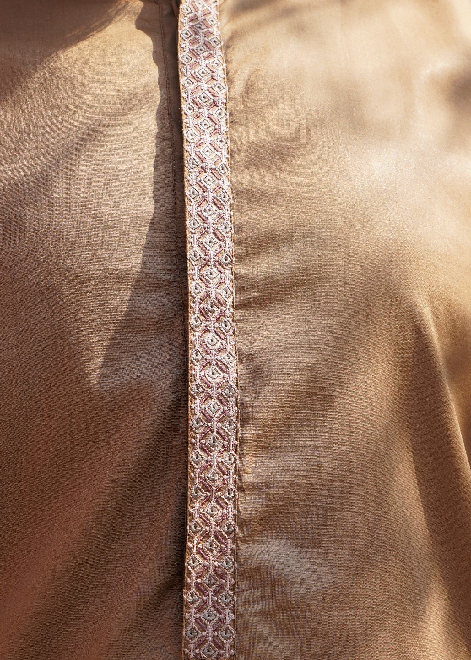 cotton viscose Unstitched in Brown