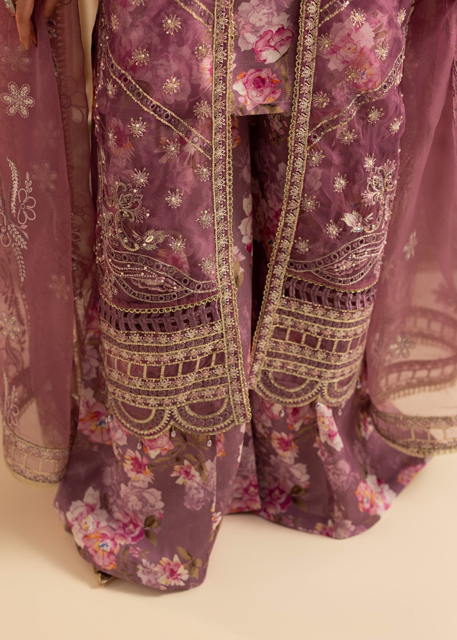 organza Gown in Mauve