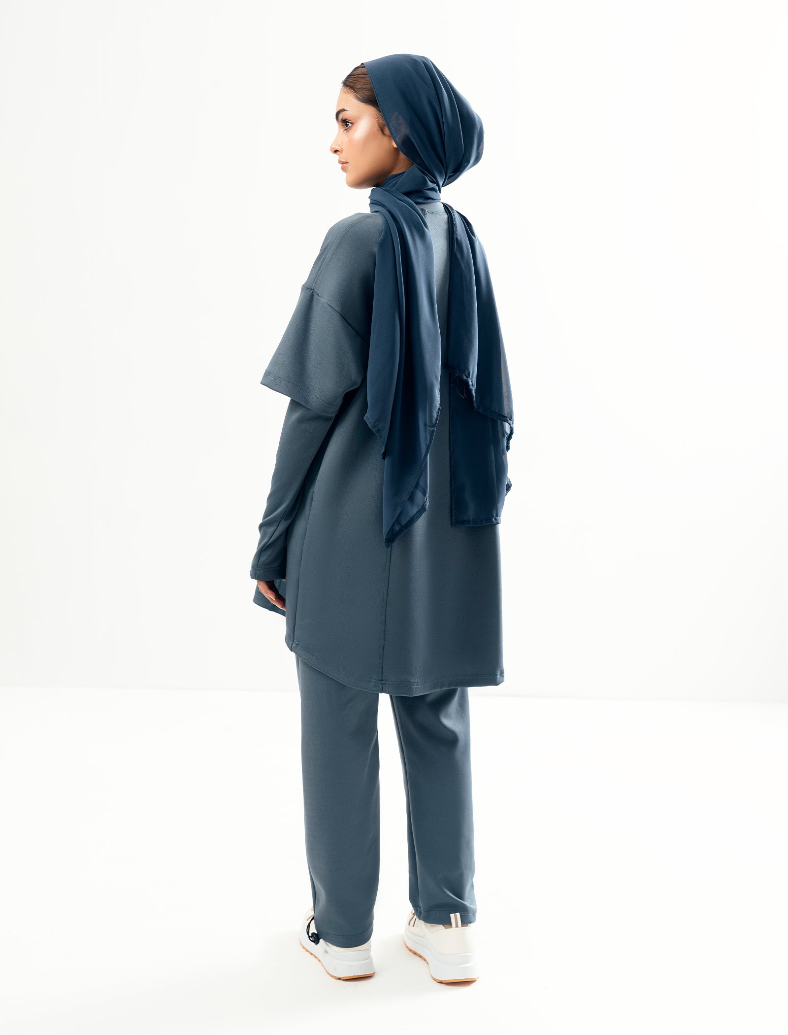 polyester Tracksuit in Steal grey