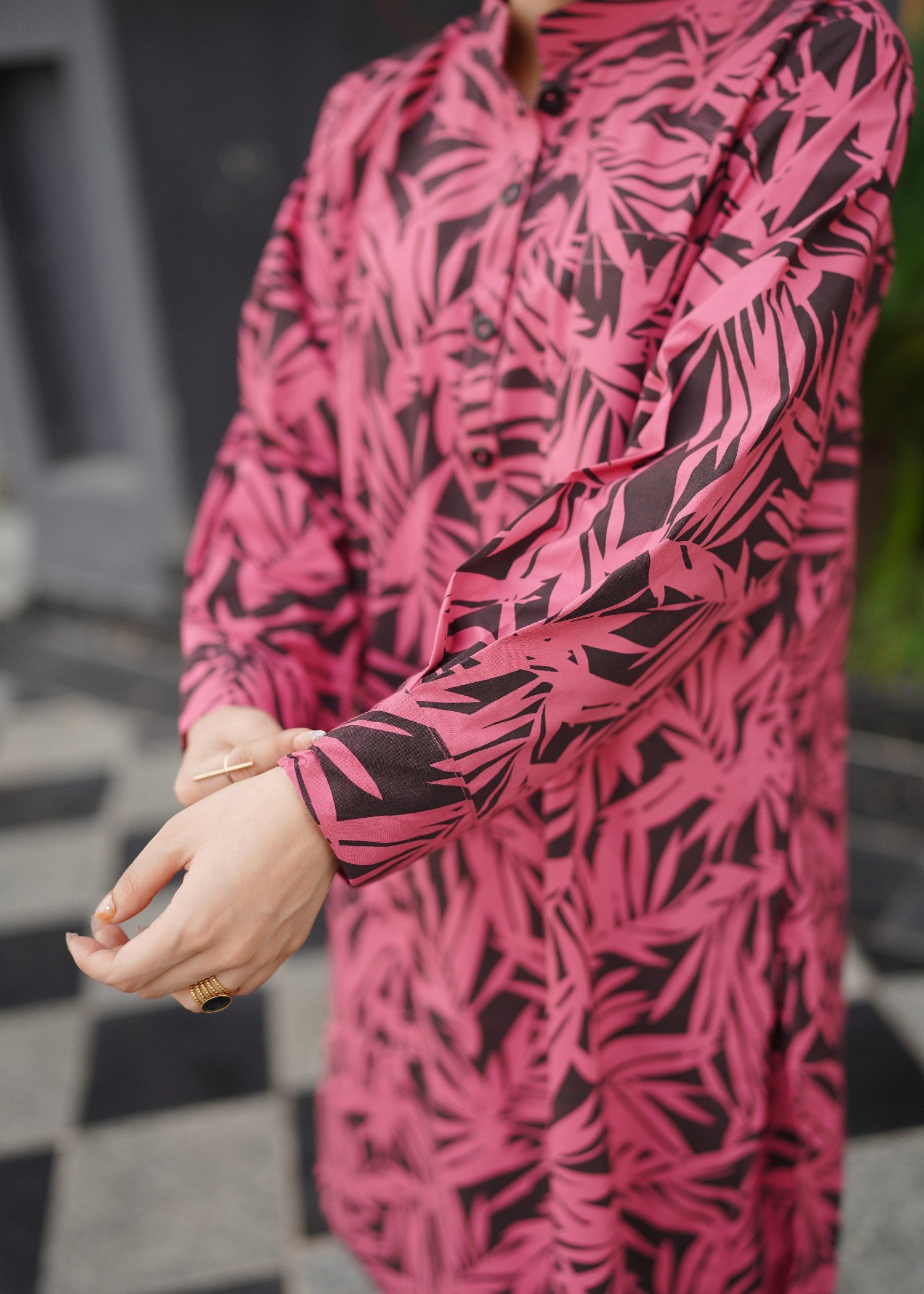 cotton Co Ord Sets in Hot pink, pitch
