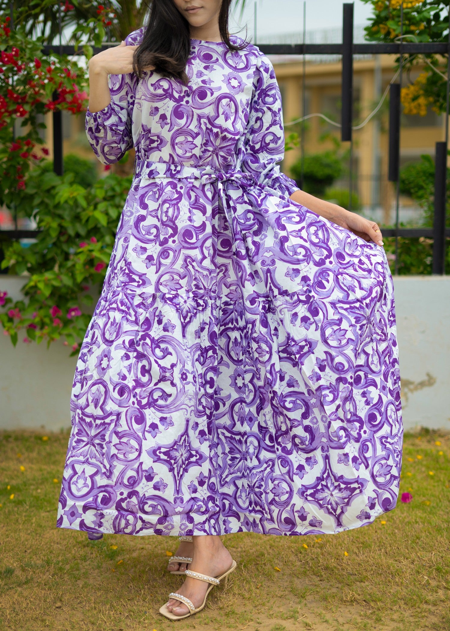 pure cotton Dress in White