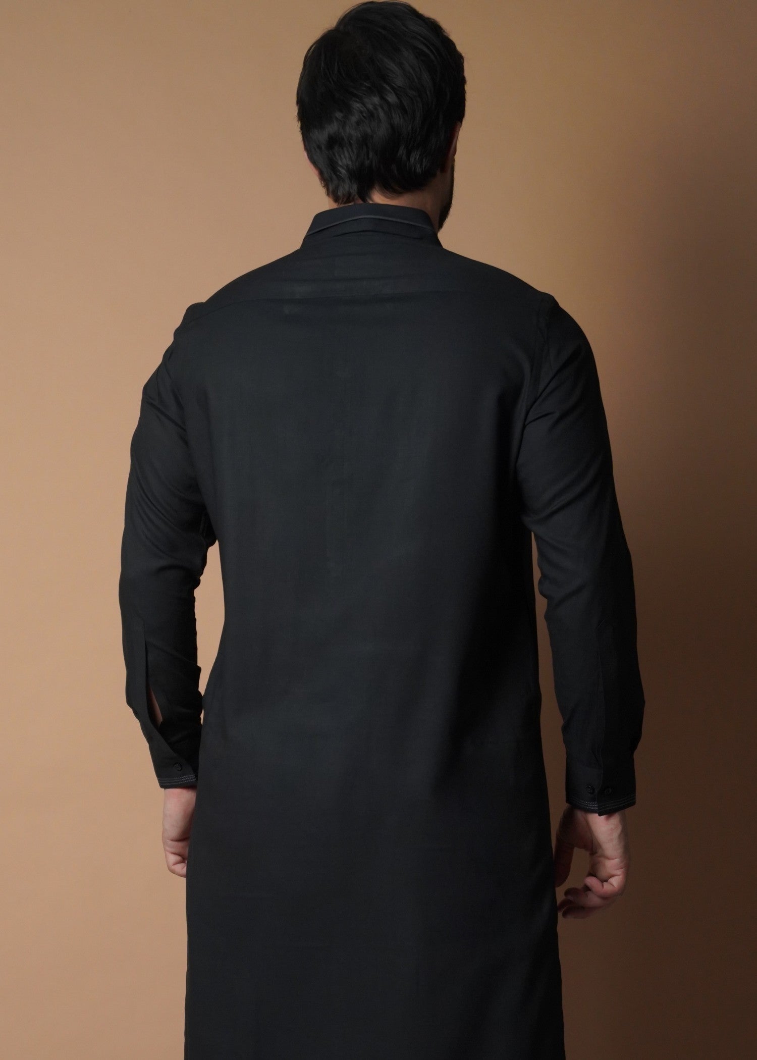 cotton viscose Shalwar Kameez in Black