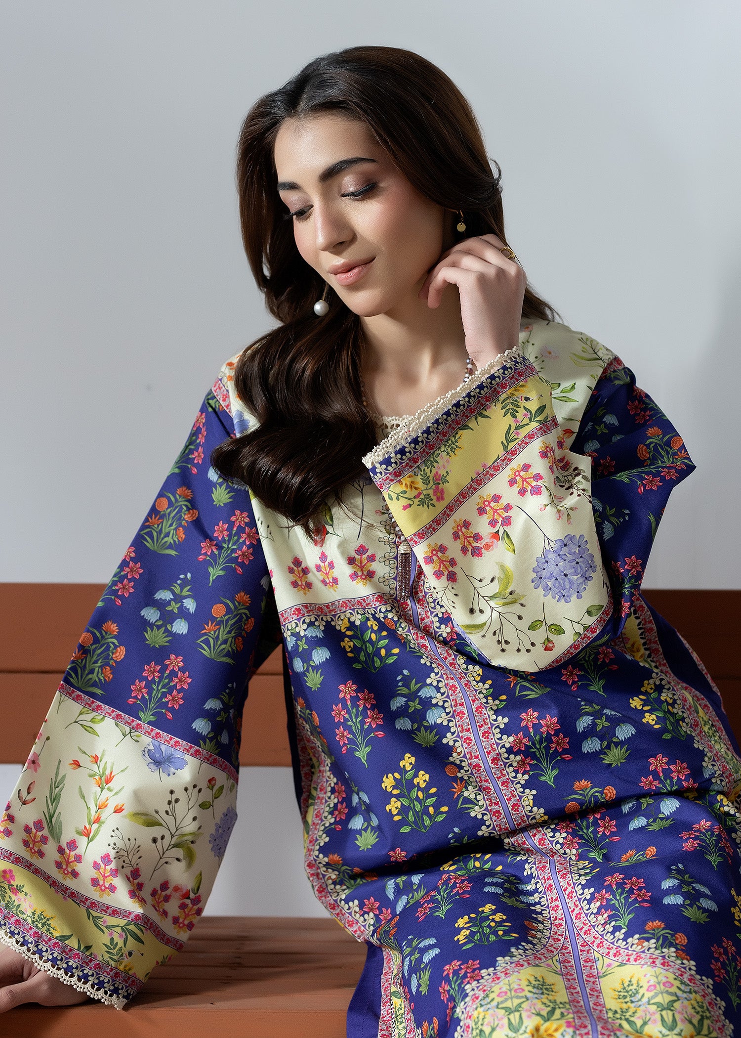 silk finish lawn Co Ord Sets in Multi