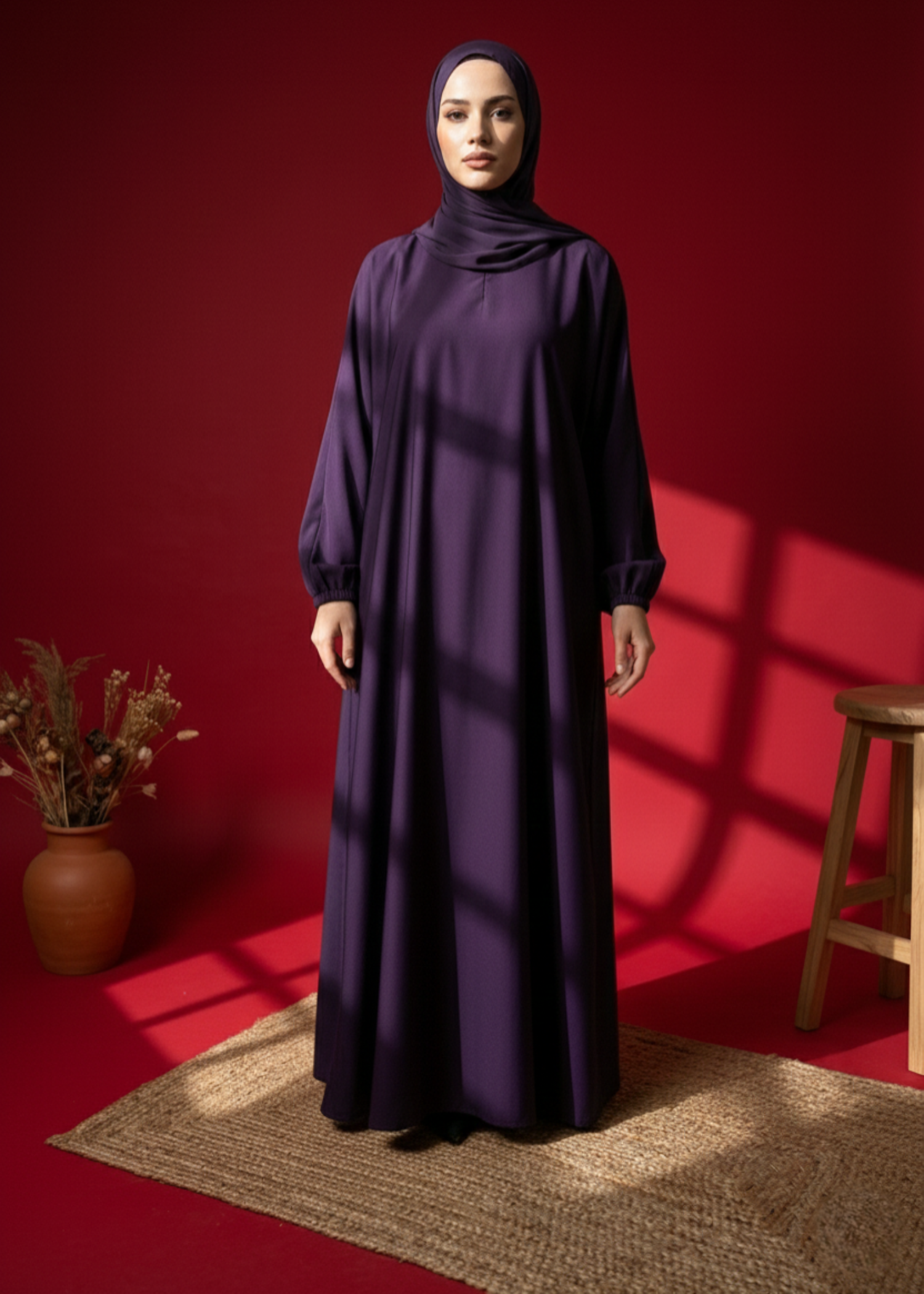 nidha Abaya in Purple