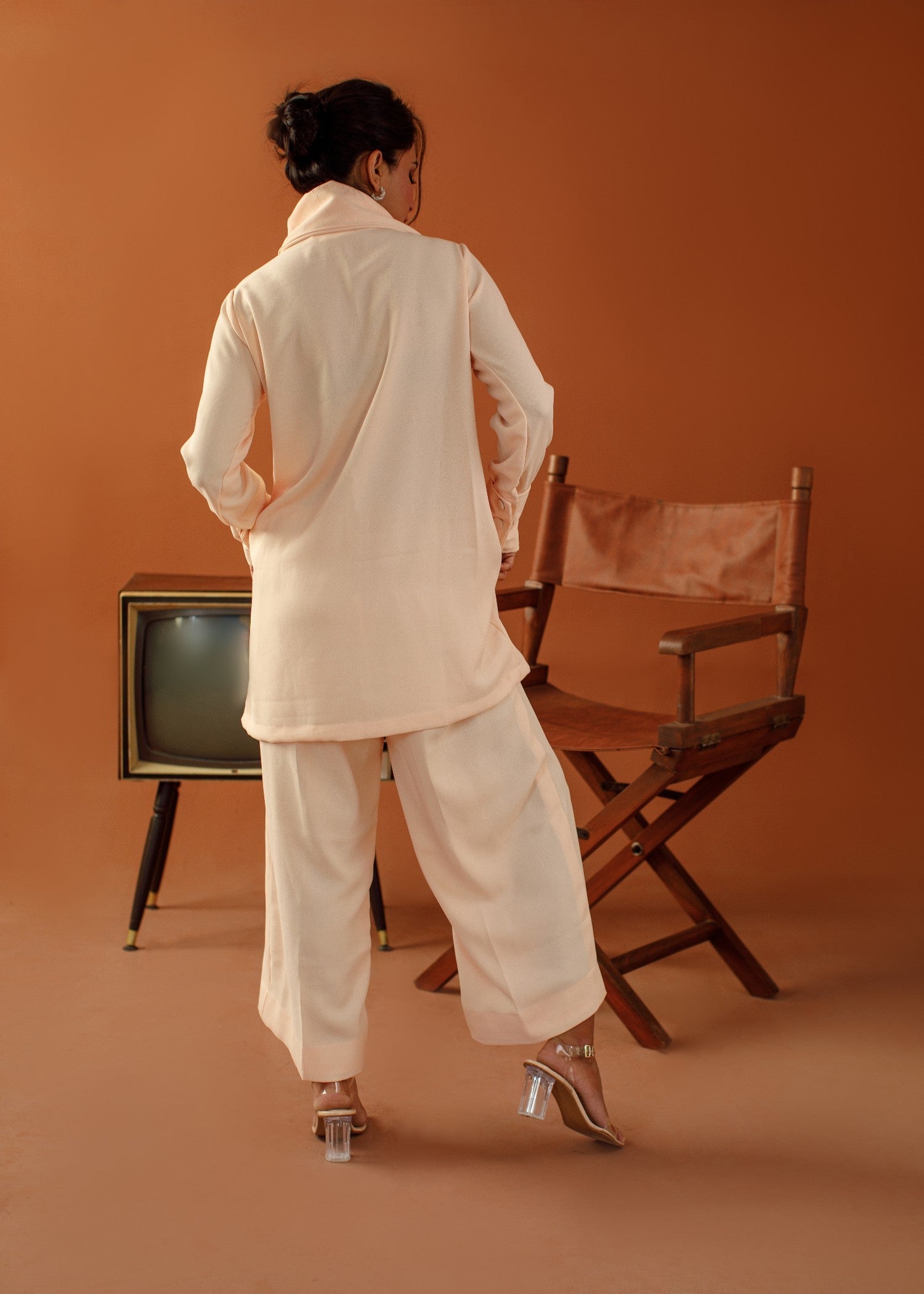 georgette Co Ord Sets in Light pink