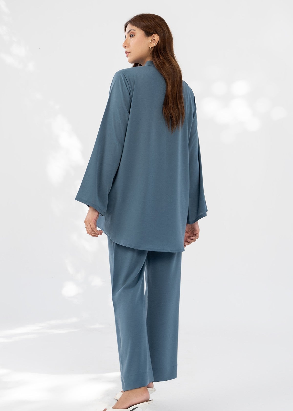 georgette Co Ord Sets in Steal grey